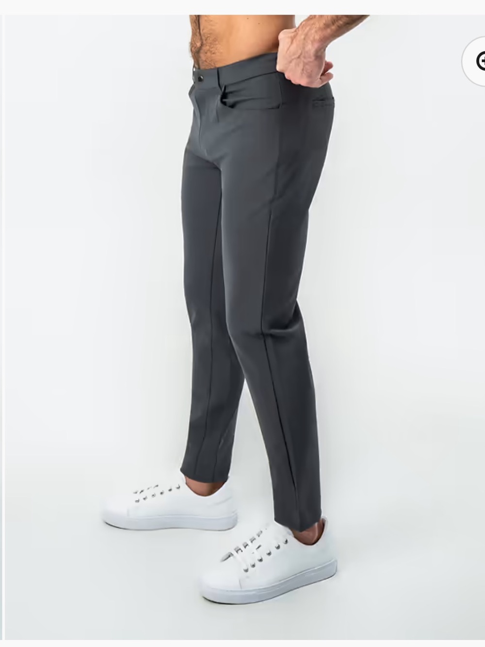 State & Liberty Men’s athletic fit tech chino charcoal NWOT - Picture 3 of 9